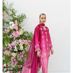 Elegant Pink Women's Pakistan desi outfit